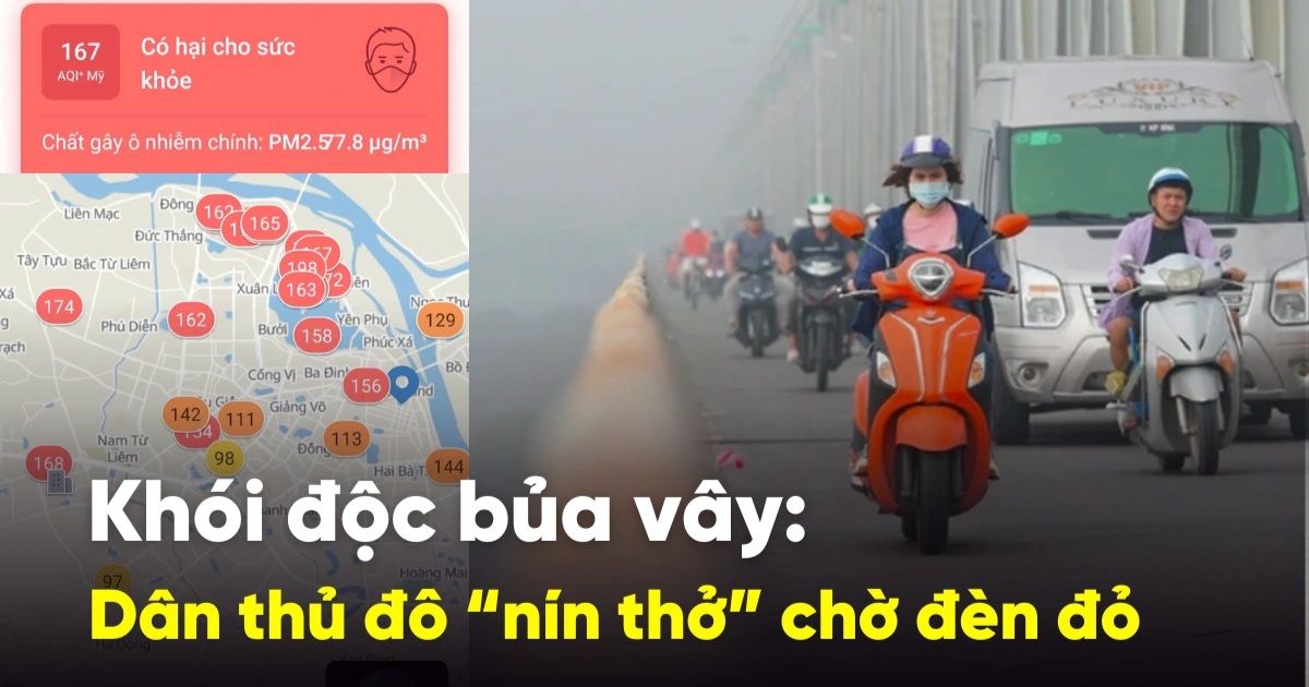 Ô nhiễm không khí: Dân Thủ đô khổ vì bụi, nín thở dừng chờ đèn đỏ | Báo Dân trí