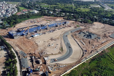 Những đoạn đường đua F1 đầu tiên tại Hà Nội đã thành hình