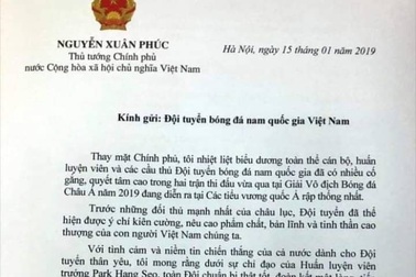 Thủ tướng chúc đội tuyển bóng đá Việt Nam giữ vững khát vọng chiến thắng