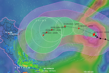 Siêu bão Saola ở giai đoạn mạnh nhất