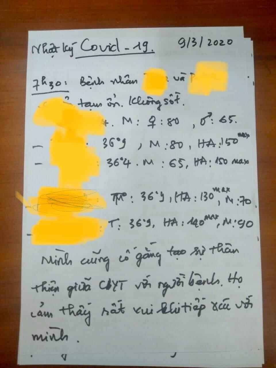 Nhật ký gửi vợ con đầy xúc động của nam điều dưỡng nơi tâm dịch - 1 Nhật ký gửi vợ con đầy xúc động của nam điều dưỡng nơi tâm dịch - 1