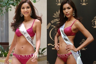 Minh Tú toả sáng khi trình diễn bikini bốc lửa ở bán kết Miss Supranational