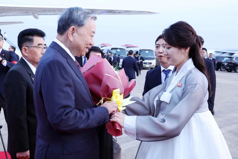 Tổng Bí thư Tô Lâm đến Bình Nhưỡng, bắt đầu thăm cấp Nhà nước Triều Tiên