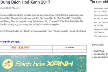 Bách hóa Xanh: Tuyển dụng không mất phí nhưng nhiều người vẫn sập bẫy cò