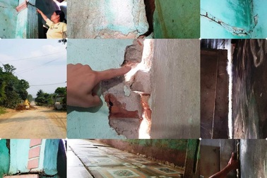 Hơn 100 nhà dân nứt toác do thi công quốc lộ