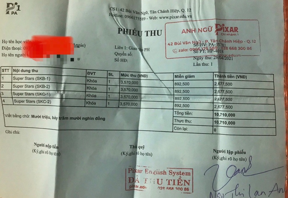 Trung tâm ngoại ngữ treo biển cho thuê nhà, phụ huynh tìm giám đốc - 1 Trung tâm ngoại ngữ treo biển cho thuê nhà, phụ huynh tìm giám đốc - 1