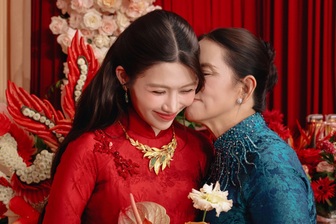 Á hậu Quỳnh Châu lấy chồng doanh nhân, mẹ xúc động dặn dò trong lễ vu quy