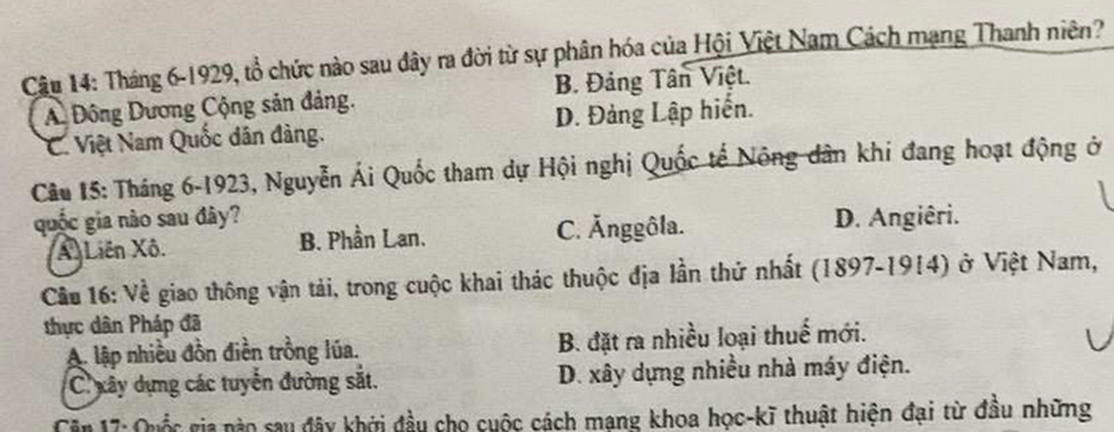 Câu hỏi sai trong đề sử tốt nghiệp THPT có ảnh hưởng tới kết quả chấm thi? - 1 Câu hỏi sai trong đề sử tốt nghiệp THPT có ảnh hưởng tới kết quả chấm thi? - 1