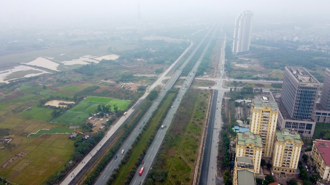 Đường gom Đại lộ Thăng Long thêm 4 làn xe, phục vụ đua xe F1 - 15 Đường gom Đại lộ Thăng Long thêm 4 làn xe, phục vụ đua xe F1 - 15