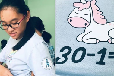 Rớt nước mắt với logo “30-1 = 30” trên chiếc áo đồng phục lớp