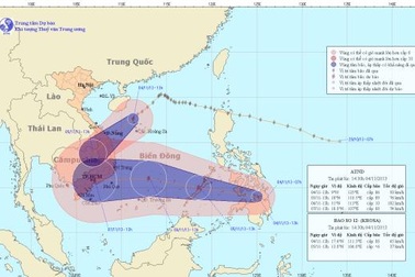 Bão số 12 suy yếu, đi vào đất liền các tỉnh Đà Nẵng - Bình Định 