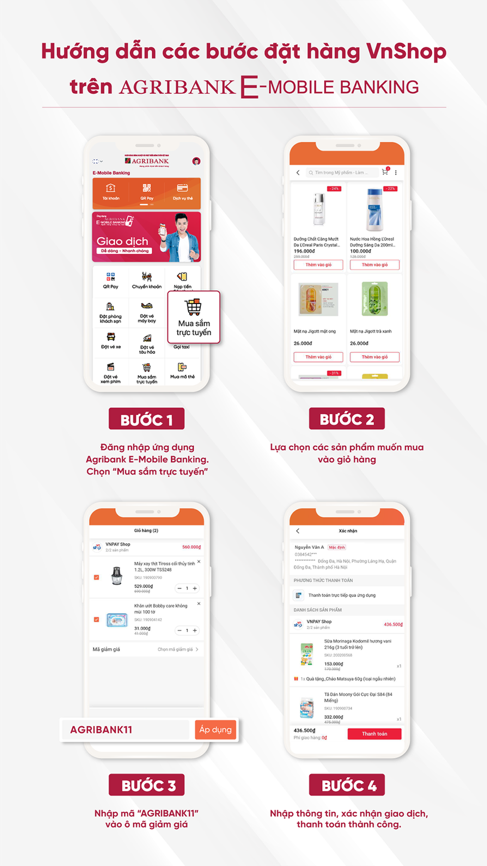 Chương trình “Siêu mua sắm tháng 11” của ứng dụng Agribank E-Mobile Banking - 2 Chương trình “Siêu mua sắm tháng 11” của ứng dụng Agribank E-Mobile Banking - 2