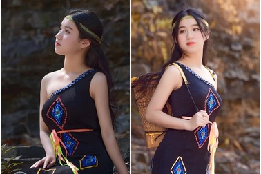 Thiếu nữ Đắk Lắk đẹp hút hồn trong trang phục dân tộc Ê Đê