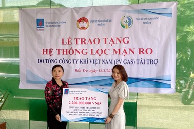 PV GAS trao tặng thêm 2 hệ thống lọc nước ngọt tại Bến Tre