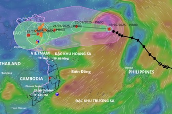 Bão Wipha đang tăng cấp, hướng vào Bắc Bộ