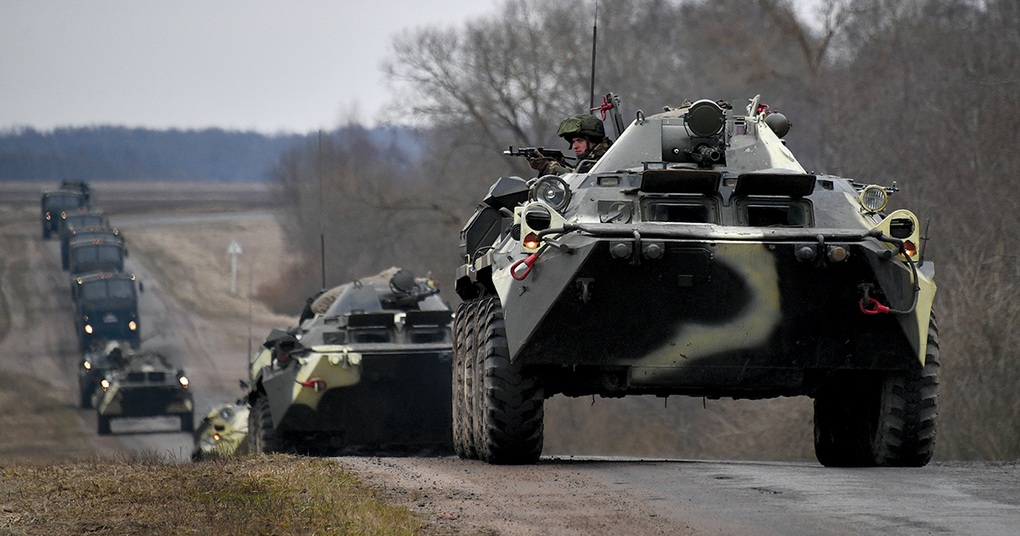 Binh sĩ và phương tiện quân sự Belarus áp sát biên giới Ukraine - 1 Binh sĩ và phương tiện quân sự Belarus áp sát biên giới Ukraine - 1