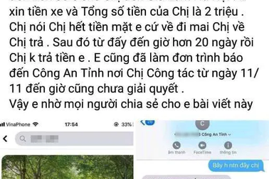 Làm rõ thông tin nữ trung tá công an bị tài xế tố “bùng” tiền xe
