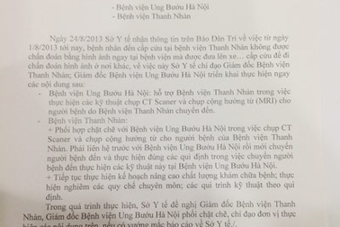 Chỉ đạo BV Ung bướu Hà Nội hỗ trợ bệnh nhân BV Thanh Nhàn