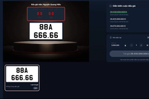 Biển số 88A-666.66 trúng đấu giá gần 30 tỷ đồng