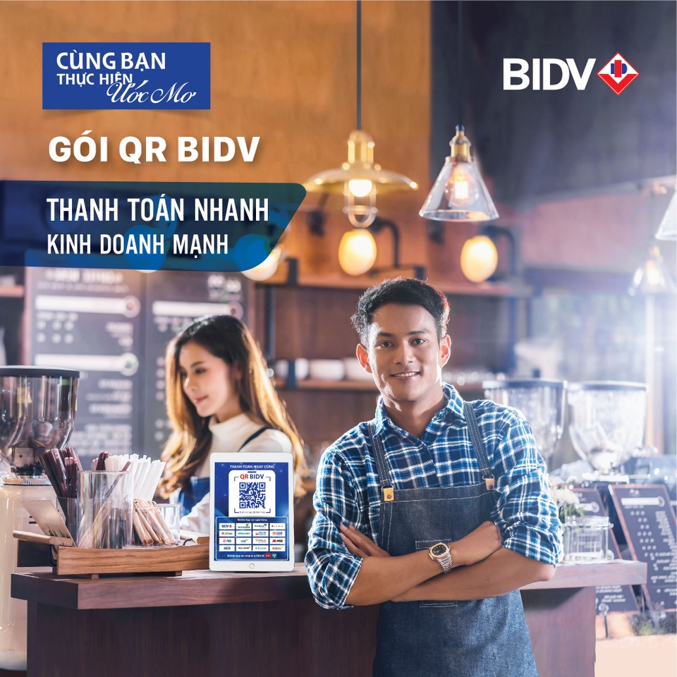 Nhiều ưu đãi phí giao dịch khi đăng ký sử dụng gói QR BIDV - 1 Nhiều ưu đãi phí giao dịch khi đăng ký sử dụng gói QR BIDV - 1
