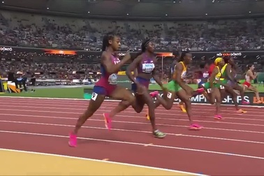 Vận động viên người Mỹ giành HCV 100m nữ ở giải điền kinh thế giới