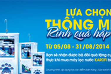 Karofi tung khuyến mại “Lựa chọn Thông minh, Rinh quà Hấp dẫn”