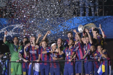 Chùm ảnh: Barcelona vỡ òa ăn mừng chức vô địch Champions League