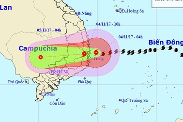 Bão số 12 đã đổ bộ vào đất liền Khánh Hòa - Phú Yên