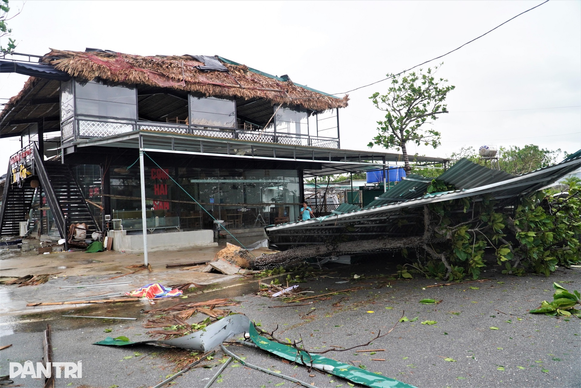Khu du lịch biển Thiên Cầm tan hoang, nhiều nhà hàng đổ sập sau bão Bualoi - 6 Khu du lịch biển Thiên Cầm tan hoang, nhiều nhà hàng đổ sập sau bão Bualoi - 6