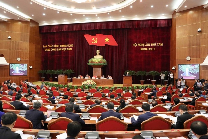 Toàn cảnh phiên khai mạc Hội nghị Trung ương 8, khoá XIII.