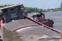 Tàu thủy 1.000 tấn bị chìm sau va chạm, một người mất tích