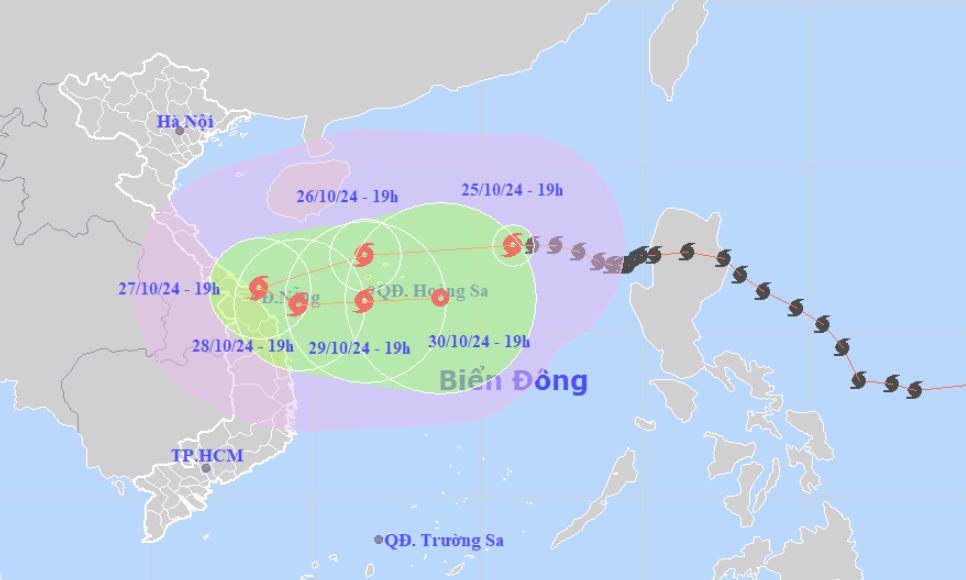 Bão Trà Mi hướng vào Trung Trung Bộ, miền Trung mưa lớn 3 ngày - 1