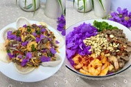 Bà nội trợ ở Hà Nội gây "sốt" với món gỏi từ hoa bằng lăng