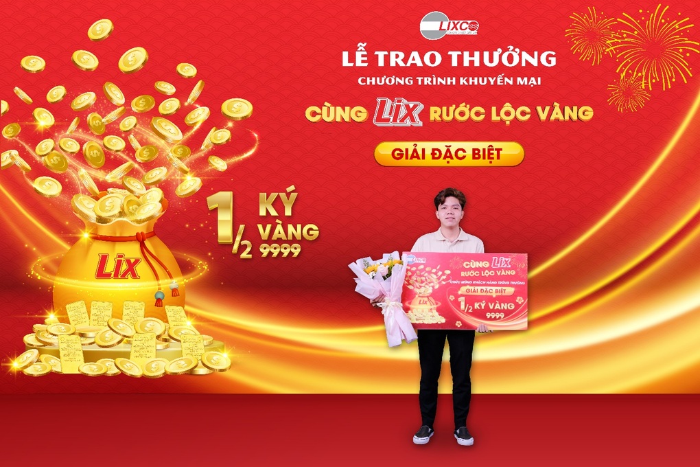 Trao thưởng giải đặc biệt chương trình khuyến mại Cùng LIX rước lộc vàng - 2 Trao thưởng giải đặc biệt chương trình khuyến mại Cùng LIX rước lộc vàng - 2