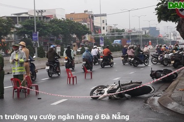 Hiện trường vụ cướp ngân hàng, đâm chết bảo vệ ở Đà Nẵng