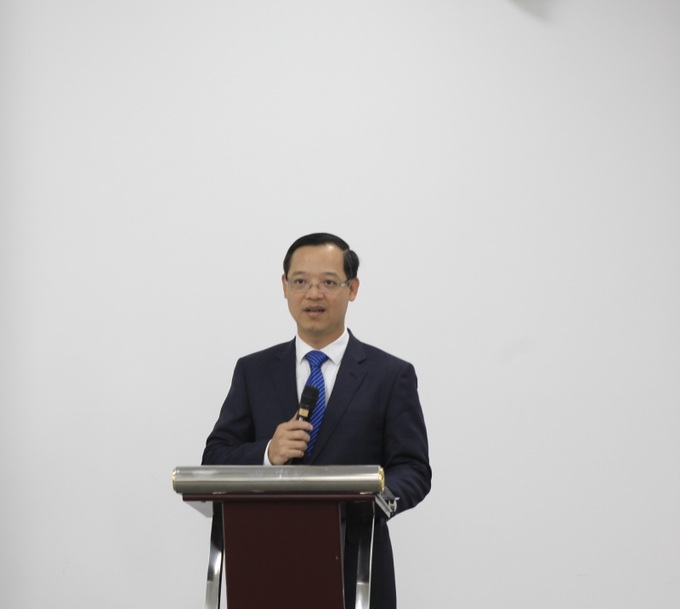 Tổng cục Trưởng Tổng cục GDNN Trương Anh Dũng phát biểu tại buổi làm việc