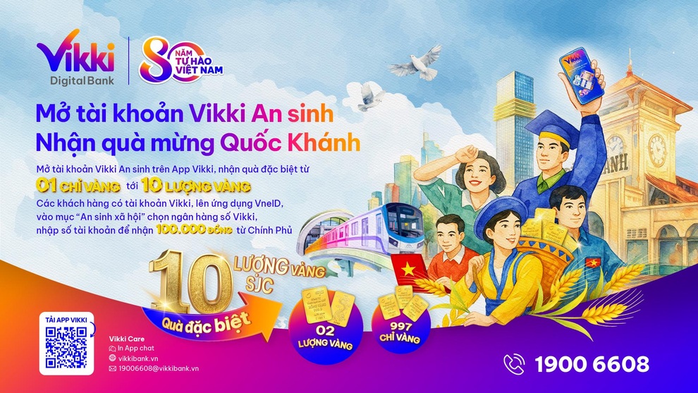 Open a Vikki An Sinh account to receive National Day gifts - 5 Mở tài khoản Vikki An sinh để nhận quà mừng Quốc khánh - 5