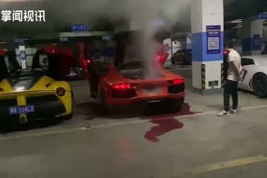 Siêu xe Lamborghini suýt cháy rụi vì trò chơi ngông nướng thịt bằng ống xả