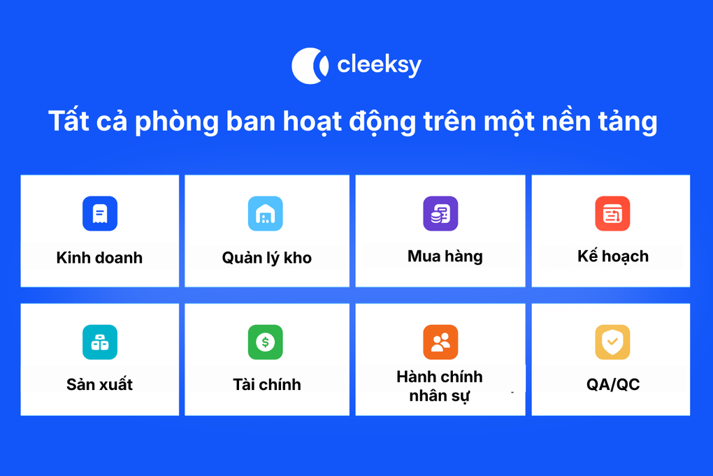 Cleeksy: Phần mềm quản lý sản xuất bám sát với quy trình vận hành thực tế - 2 Cleeksy: Phần mềm quản lý sản xuất bám sát với quy trình vận hành thực tế - 2