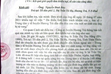Vụ trẻ 1 ngày tuổi chết bất thường: Gia đình nạn nhân tiếp tục khiếu nại