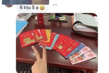 Nữ nhân viên công sở nhận lì xì đủ mua nửa cây vàng