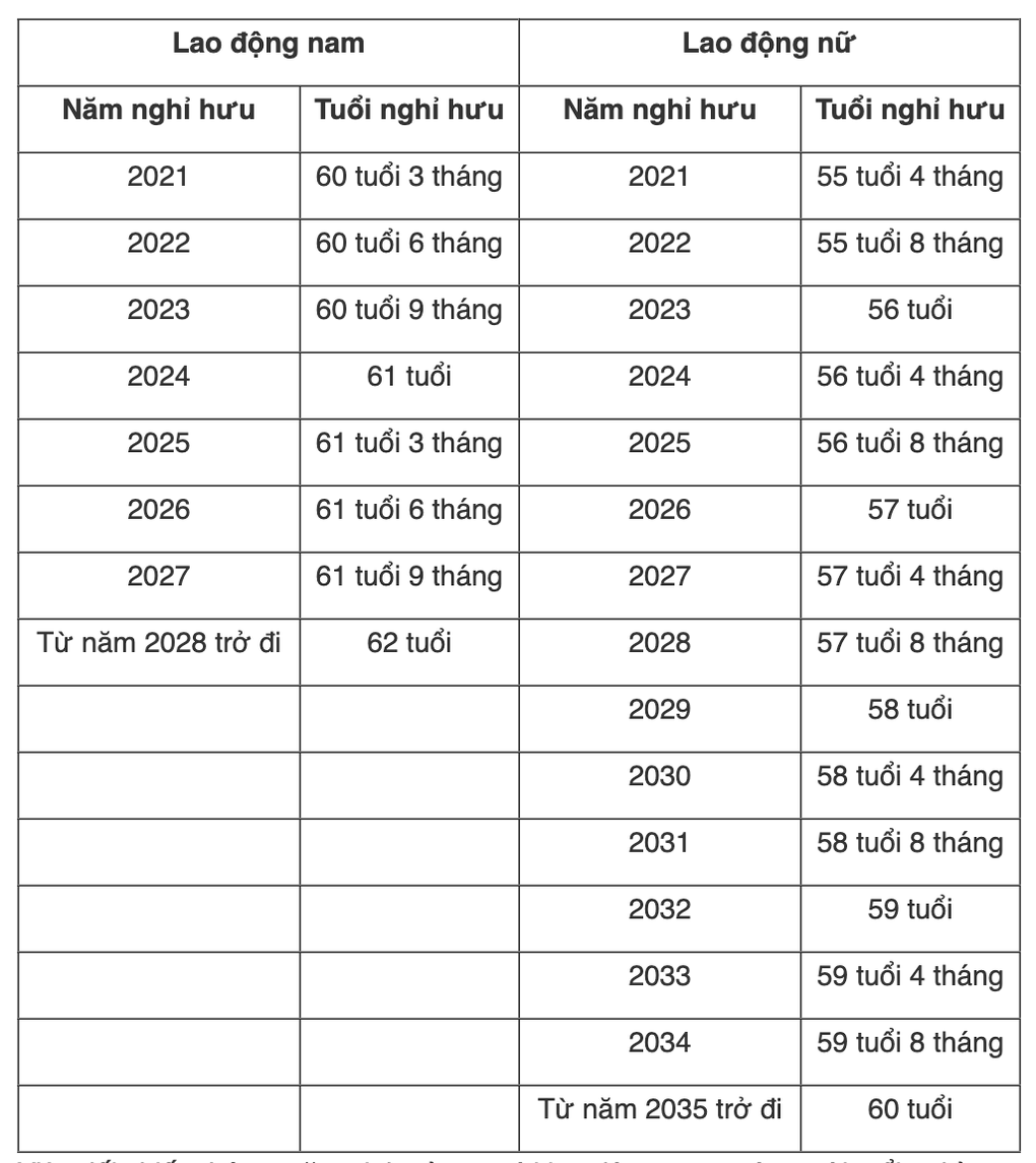 Tuổi nghỉ hưu của công chức, viên chức năm 2025 - 1