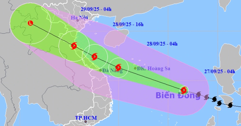 Lịch trình di chuyển của bão Bualoi - 1 Lịch trình di chuyển của bão Bualoi - 1