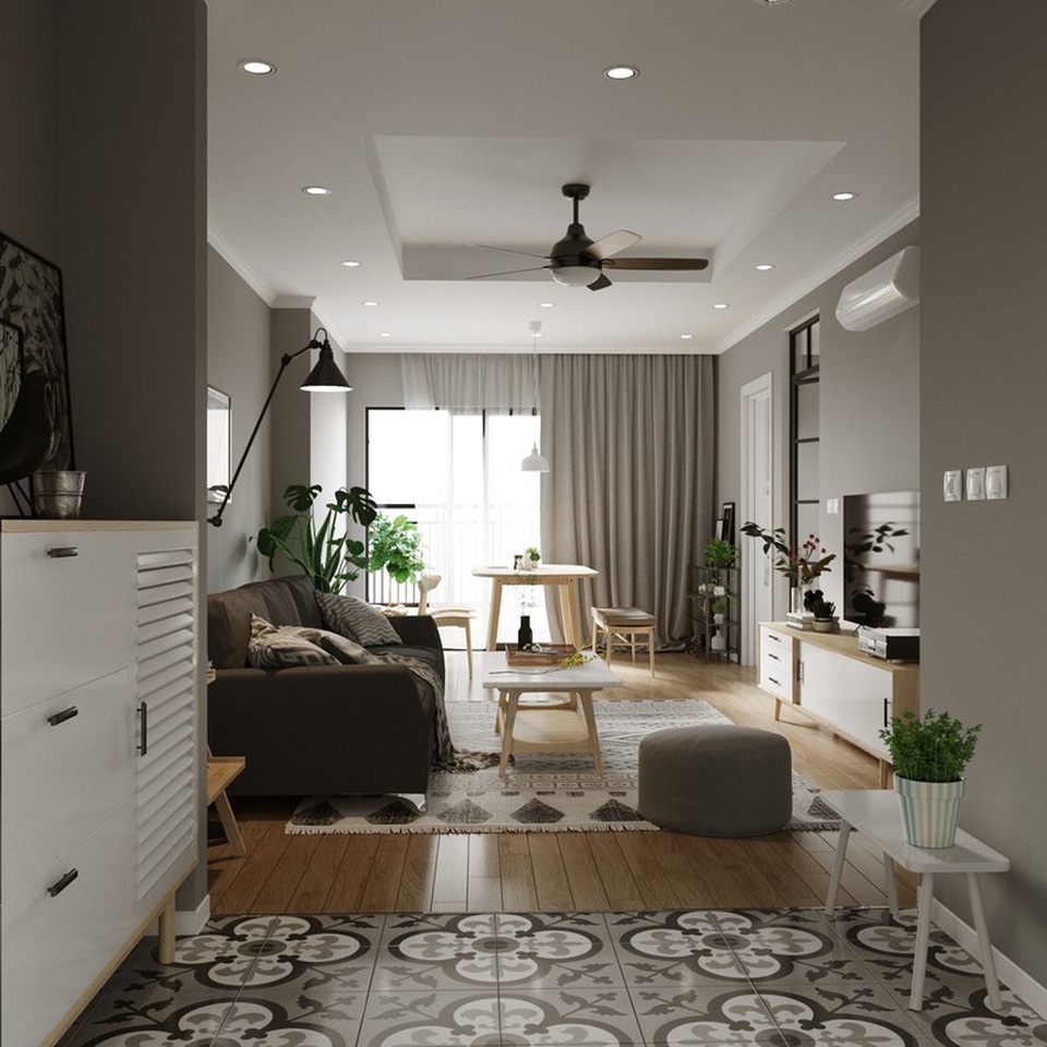 Căn hộ một phòng ngủ sở hữu gam màu xanh mát mẻ - 1 Căn hộ một phòng ngủ sở hữu gam màu xanh mát mẻ - 1