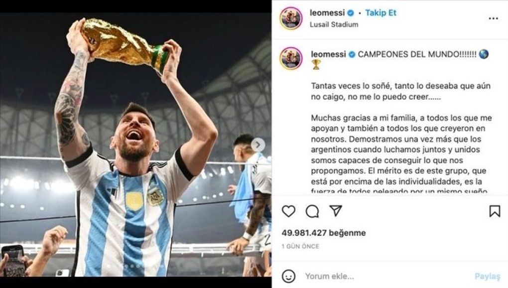 Messi tiết lộ nhiều chuyện thú vị sau chức vô địch World Cup 2022 - 4 Messi tiết lộ nhiều chuyện thú vị sau chức vô địch World Cup 2022 - 4