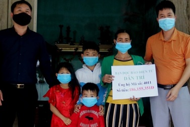 Bạn đọc Dân trí giúp đỡ 3 đứa trẻ không biết mùi Tết hơn 186 triệu đồng
