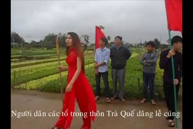 Lễ hội cầu bông ở làng rau Trà Quế