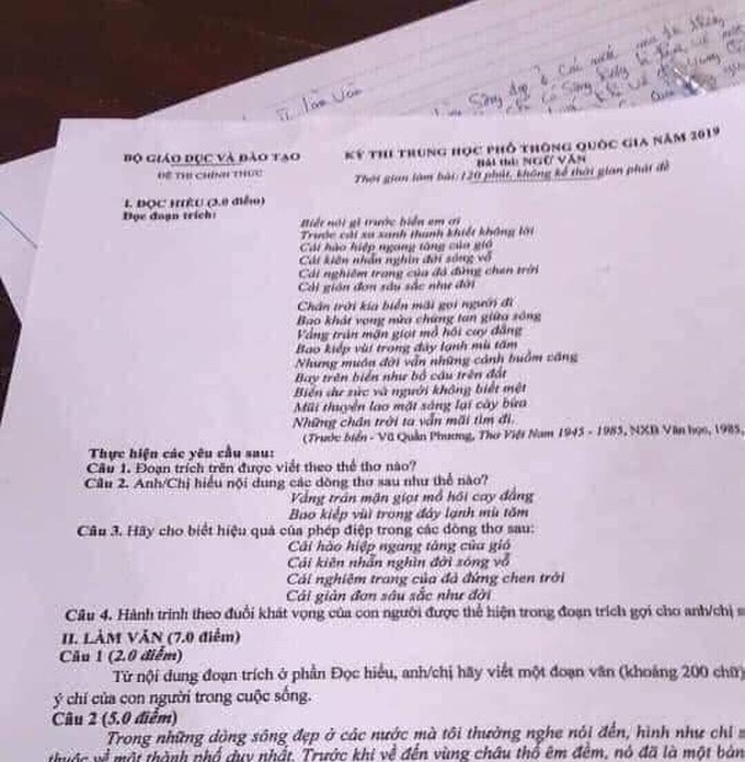 Bí mật nhà nước độ Tối mật gồm Đề thi chính thức, đề thi dự bị của các Kỳ thi tốt nghiệp Trung học Phổ thông.