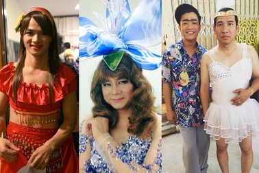 Bật cười ngắm Quang Thắng, Xuân Bắc, Tự Long... giả gái