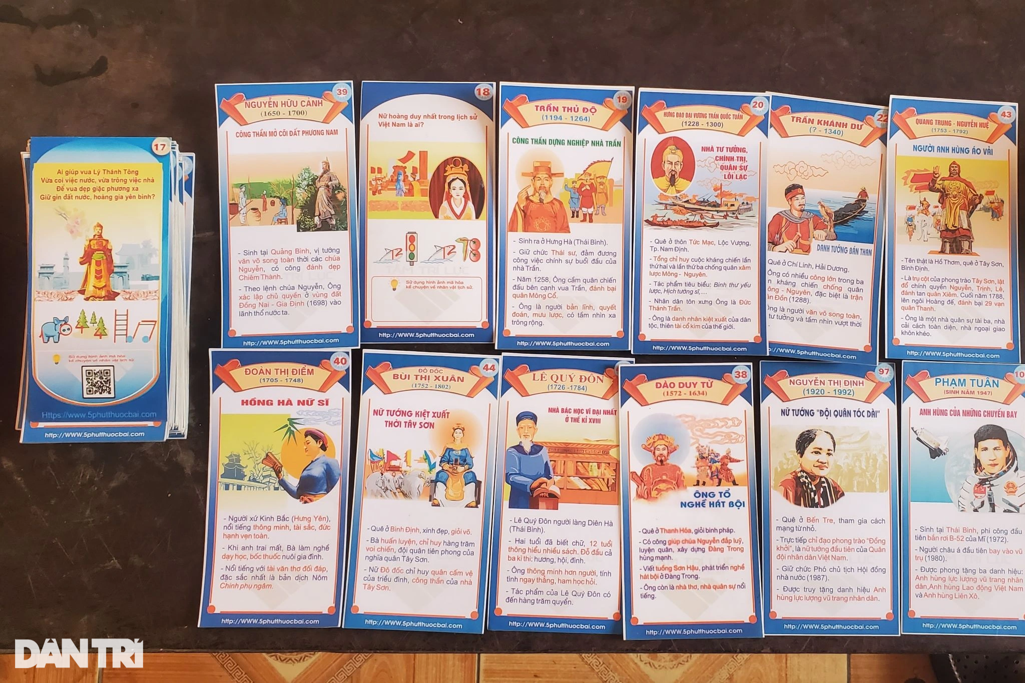 ครูโรงเรียน Thanh Hoa ทำลายสถิติจากบัตรคำศัพท์ประวัติศาสตร์ 100 ใบ - 2 Thầy giáo xứ Thanh xác lập kỷ lục từ 100 chiếc thẻ giấy học lịch sử - 2